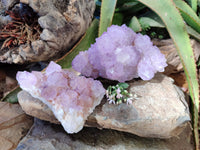 Natural Amethyst Spirit Quartz Clusters x 2 From Boekenhouthoek, South Africa