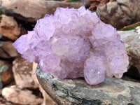 Natural Amethyst Spirit Quartz Clusters x 2 From Boekenhouthoek, South Africa