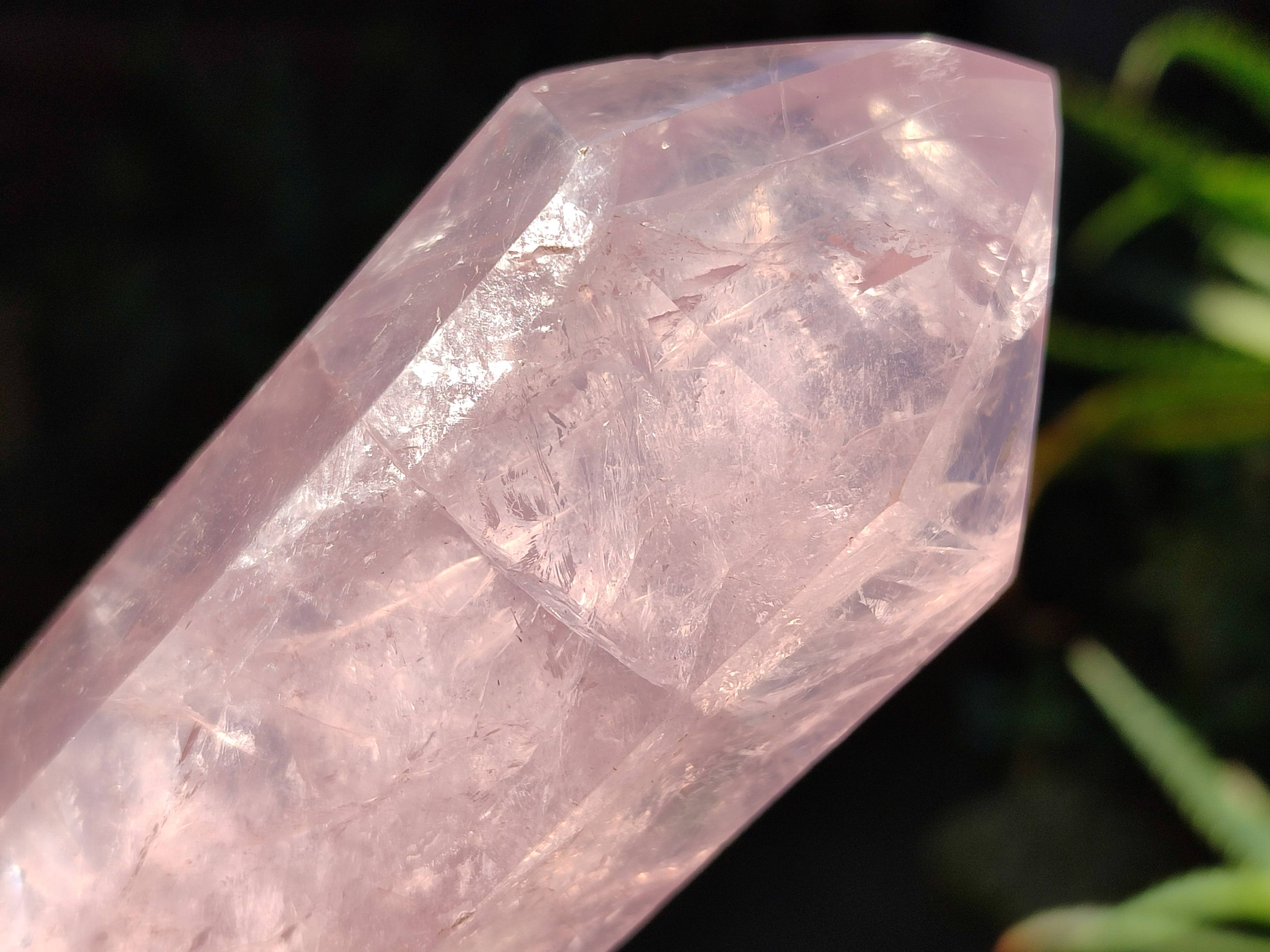 Polished Double Terminated Rose Quartz Points x 4 Madagascar - Toprock Gemstones and Minerals 