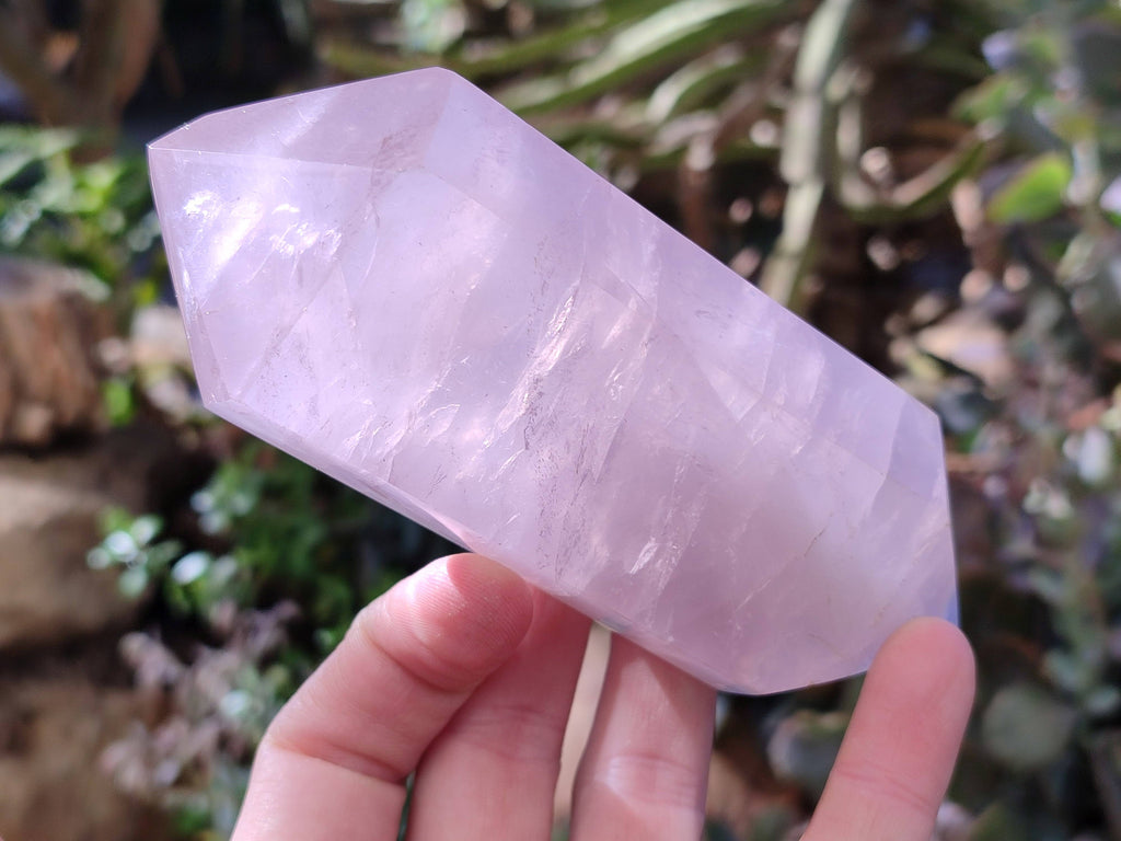 Polished Double Terminated Rose Quartz Points x 4 Madagascar - Toprock Gemstones and Minerals 