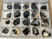 Natural Schorl Black Tourmaline Specimens x 20 From Namibia