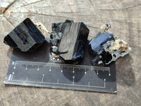Natural Schorl Black Tourmaline Specimens x 20 From Namibia