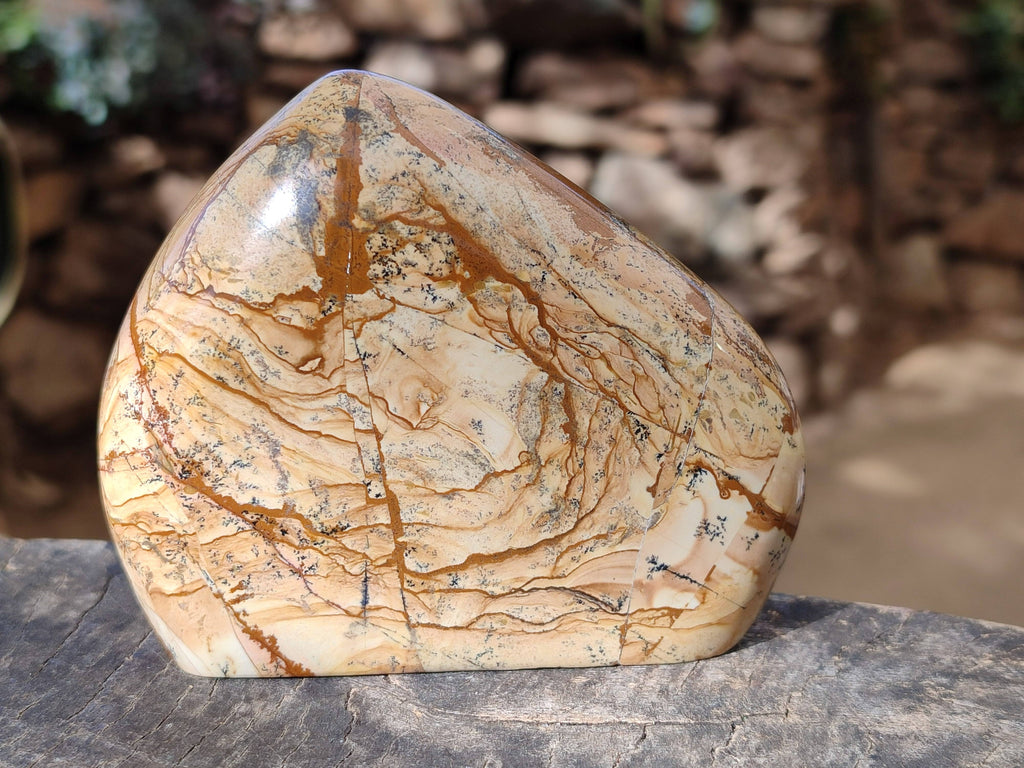 Polished Picture Stone Jasper Standing Free Forms x 3 From Ais-Ais, Namibia - Toprock Gemstones and Minerals 