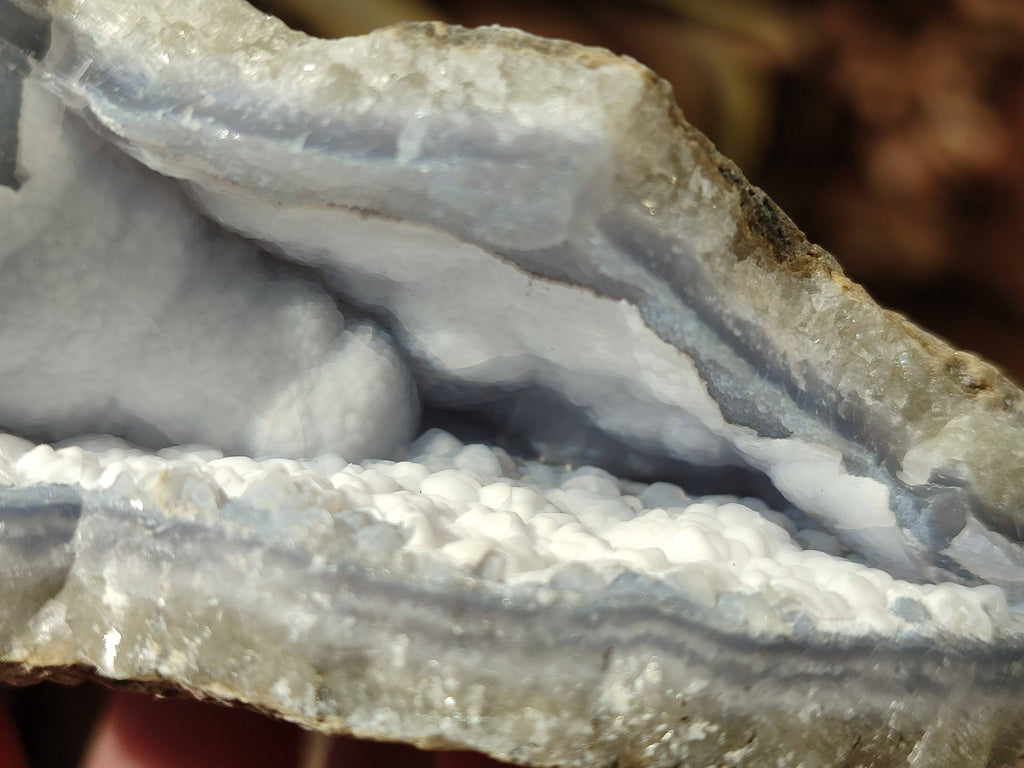 Natural Blue Lace Agate Geode Specimens x 5 From Nsanje, Malawi - Toprock Gemstones and Minerals 