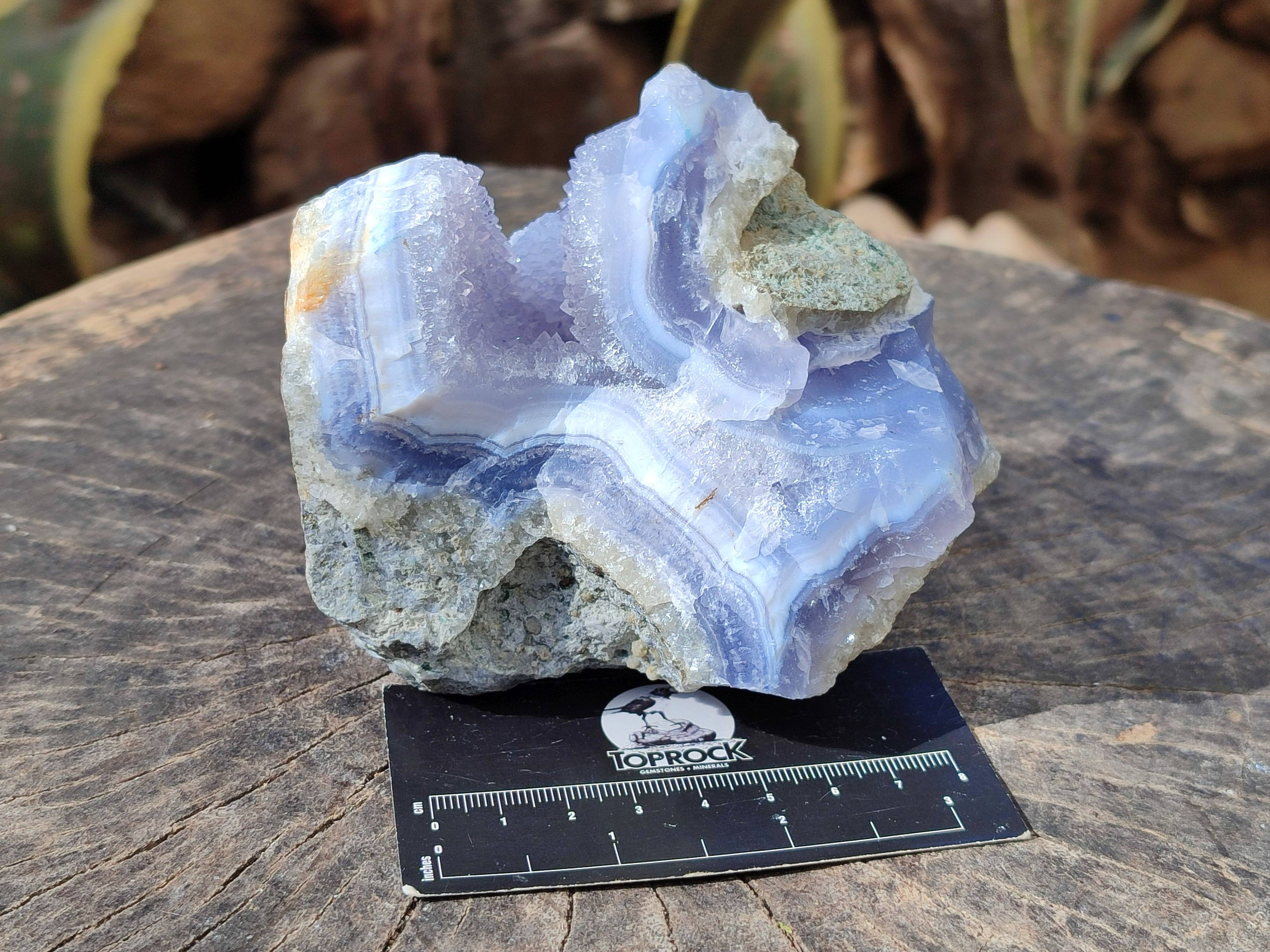 Natural Blue Lace Agate Geode Specimens x 5 From Nsanje, Malawi - Toprock Gemstones and Minerals 
