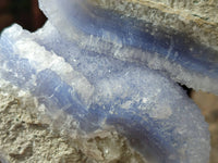 Natural Blue Lace Agate Geode Specimens x 5 From Nsanje, Malawi