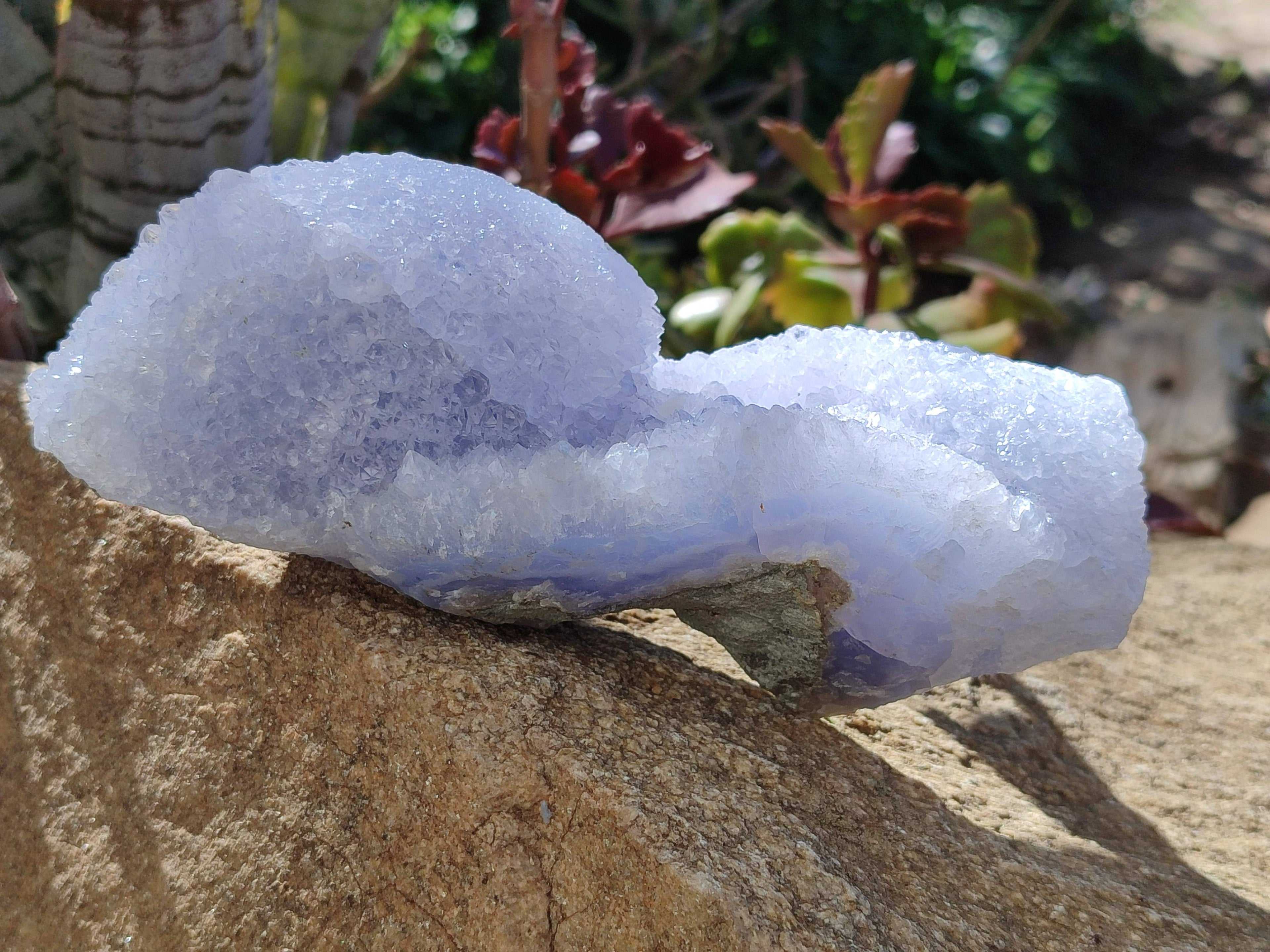 Natural Blue Lace Agate Geode Specimens x 5 From Nsanje, Malawi - Toprock Gemstones and Minerals 