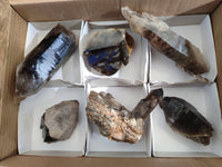 Natural Smokey Quartz Crystals x 6 From Zomba, Malawi