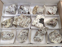 Natural Red Pyrope Garnet Crystals in Quartz Feldspar Matrix x 12 From Namibia