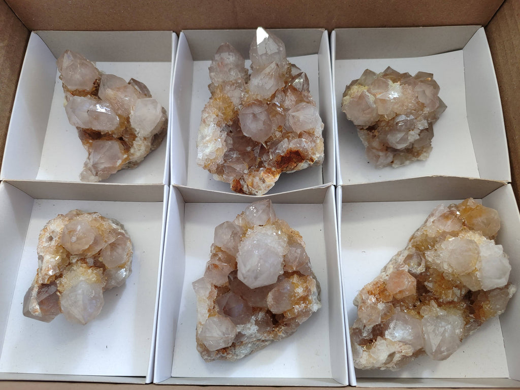 Natural Smokey Amethyst Spirit Quartz Clusters x 6 From Boekenhouthoek, South Africa - Toprock Gemstones and Minerals 