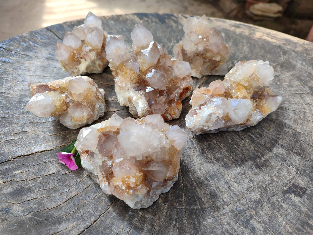 Natural Smokey Amethyst Spirit Quartz Clusters x 6 From Boekenhouthoek, South Africa - Toprock Gemstones and Minerals 