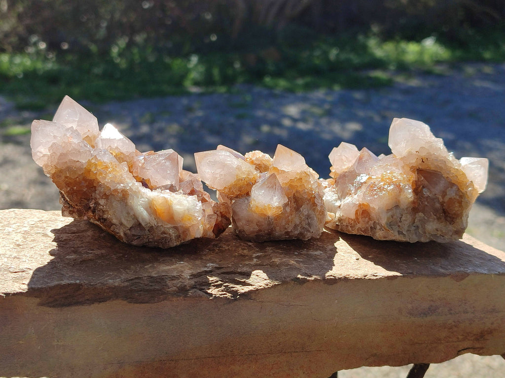 Natural Smokey Amethyst Spirit Quartz Clusters x 6 From Boekenhouthoek, South Africa - Toprock Gemstones and Minerals 