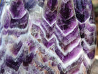 Polished Deep Purple Chevron Amethyst Standing Free Form x 1 from Ankazobe, Madagascar - Toprock Gemstones and Minerals 
