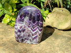 Polished Deep Purple Chevron Amethyst Standing Free Form x 1 from Ankazobe, Madagascar - Toprock Gemstones and Minerals 
