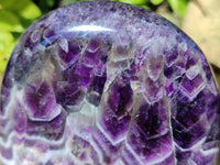 Polished Deep Purple Chevron Amethyst Standing Free Form x 1 from Ankazobe, Madagascar