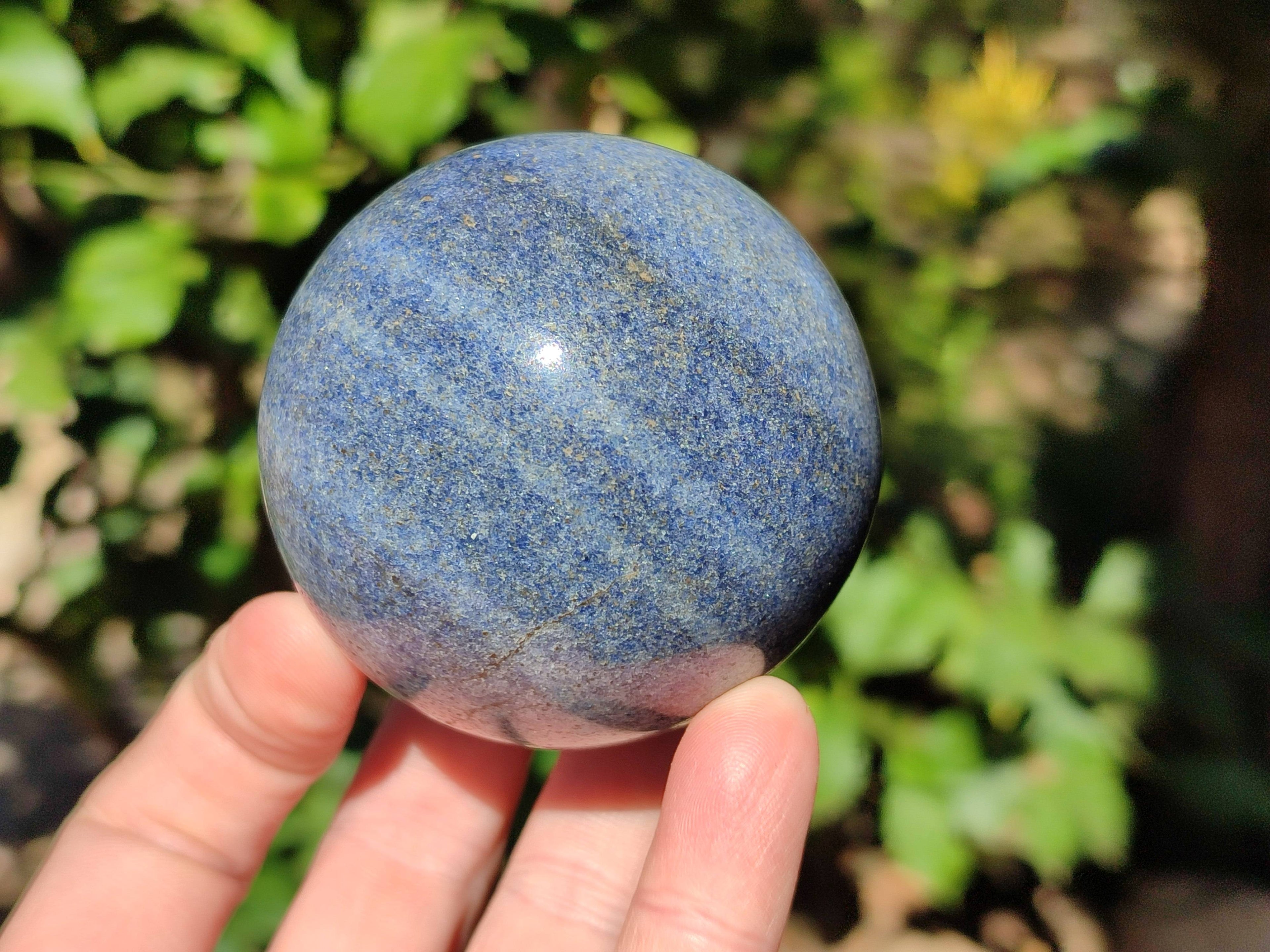 Polished Lazulite Spheres x 3 From Madagascar - Toprock Gemstones and Minerals 