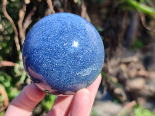 Polished Lazulite Spheres x 3 From Madagascar