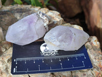 Natural Clear Smokey Window Quartz Crystals x 12 From Brandberg, Namibia