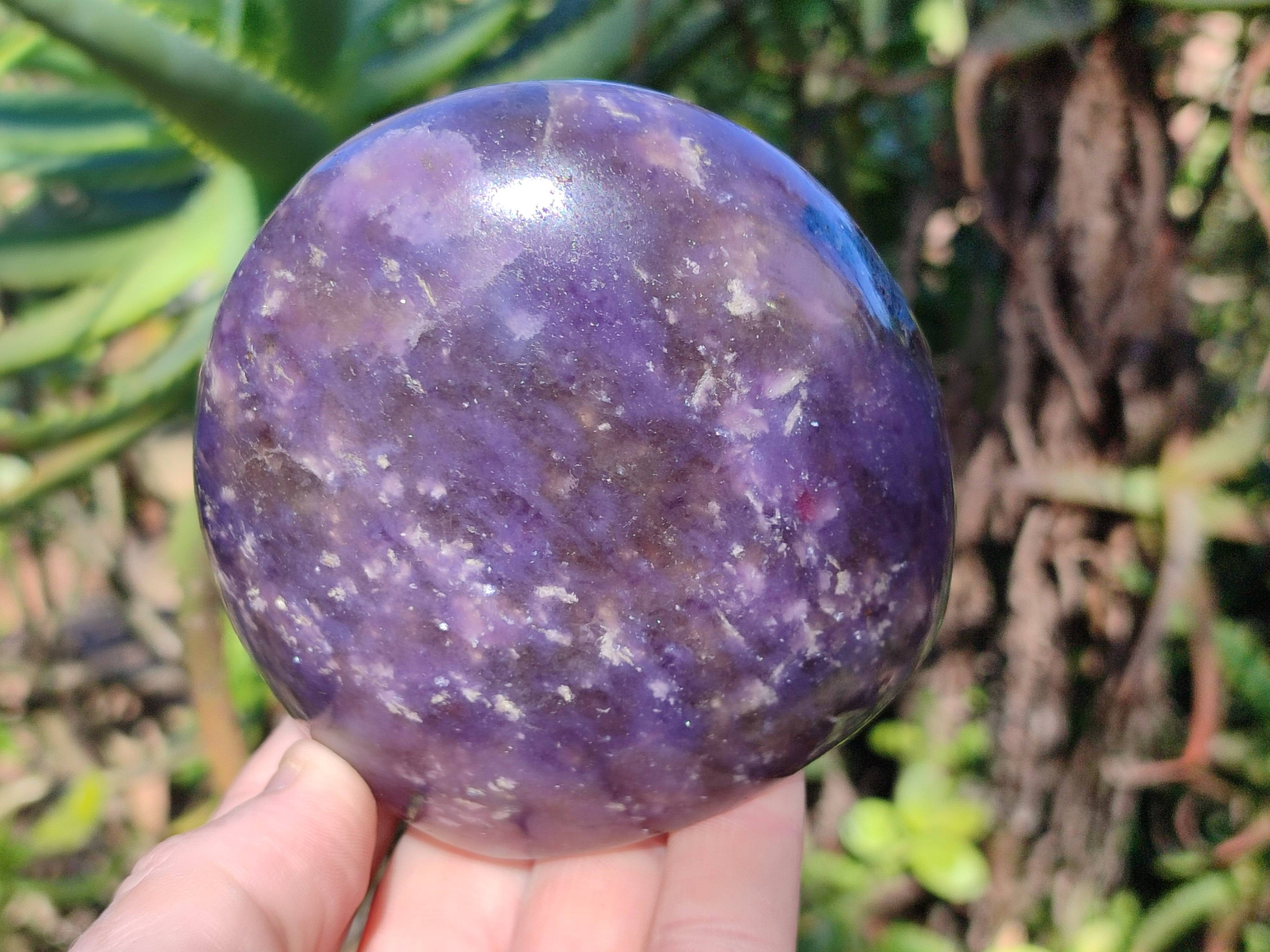 Polished Purple Lepidolite Standing Free Forms x 3 From Zimbabwe - Toprock Gemstones and Minerals 