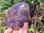 Polished Purple Lepidolite Standing Free Forms x 3 From Zimbabwe - Toprock Gemstones and Minerals 