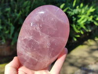 Polished Gemmy Deep Pink and Lavender Rose Quartz Standing Free Forms x 2 Madagascar - Toprock Gemstones and Minerals 