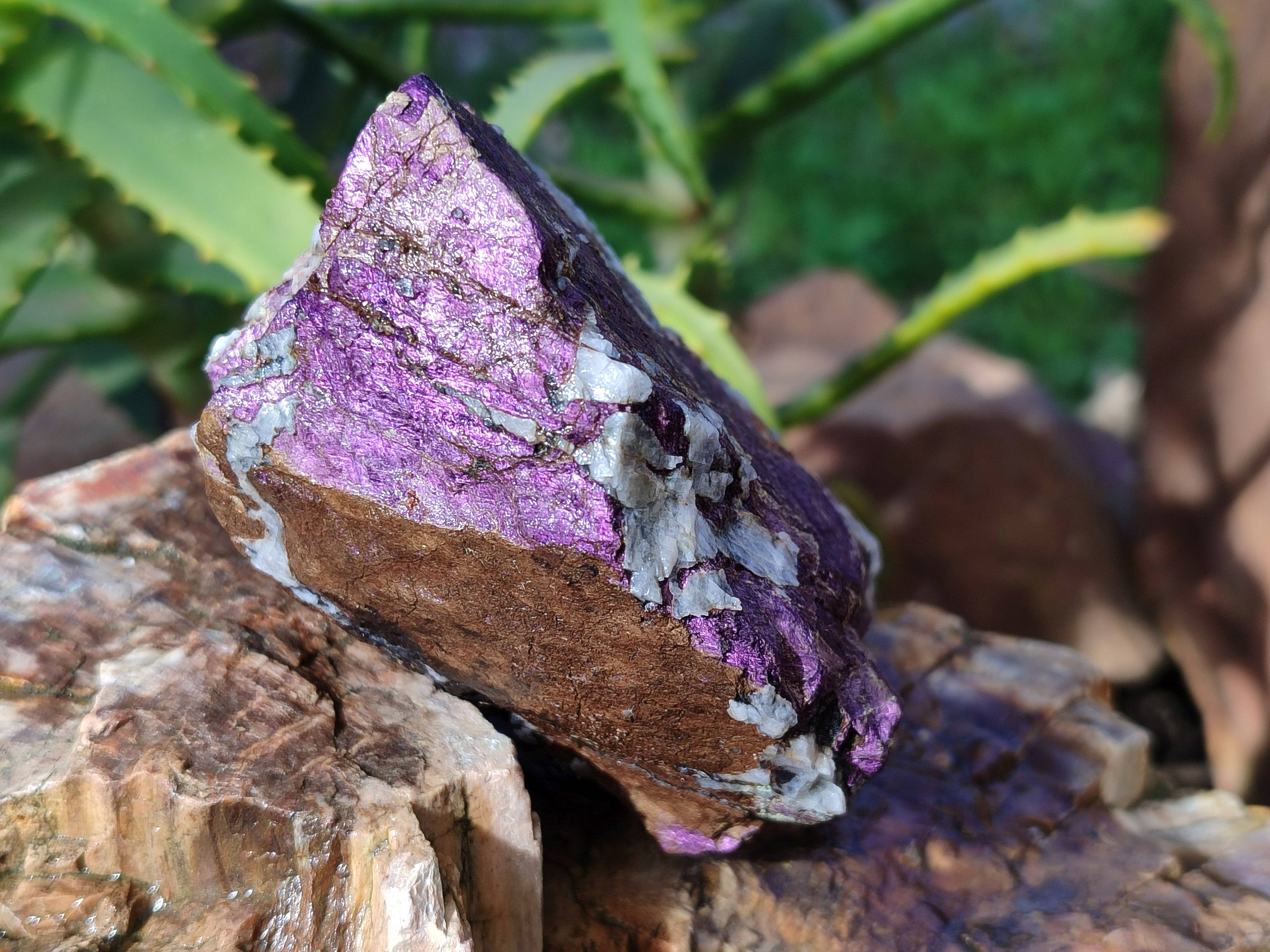 Natural Metallic Purpurite Cobbed Specimens x 3 From Erongo, Namibia - Toprock Gemstones and Minerals 