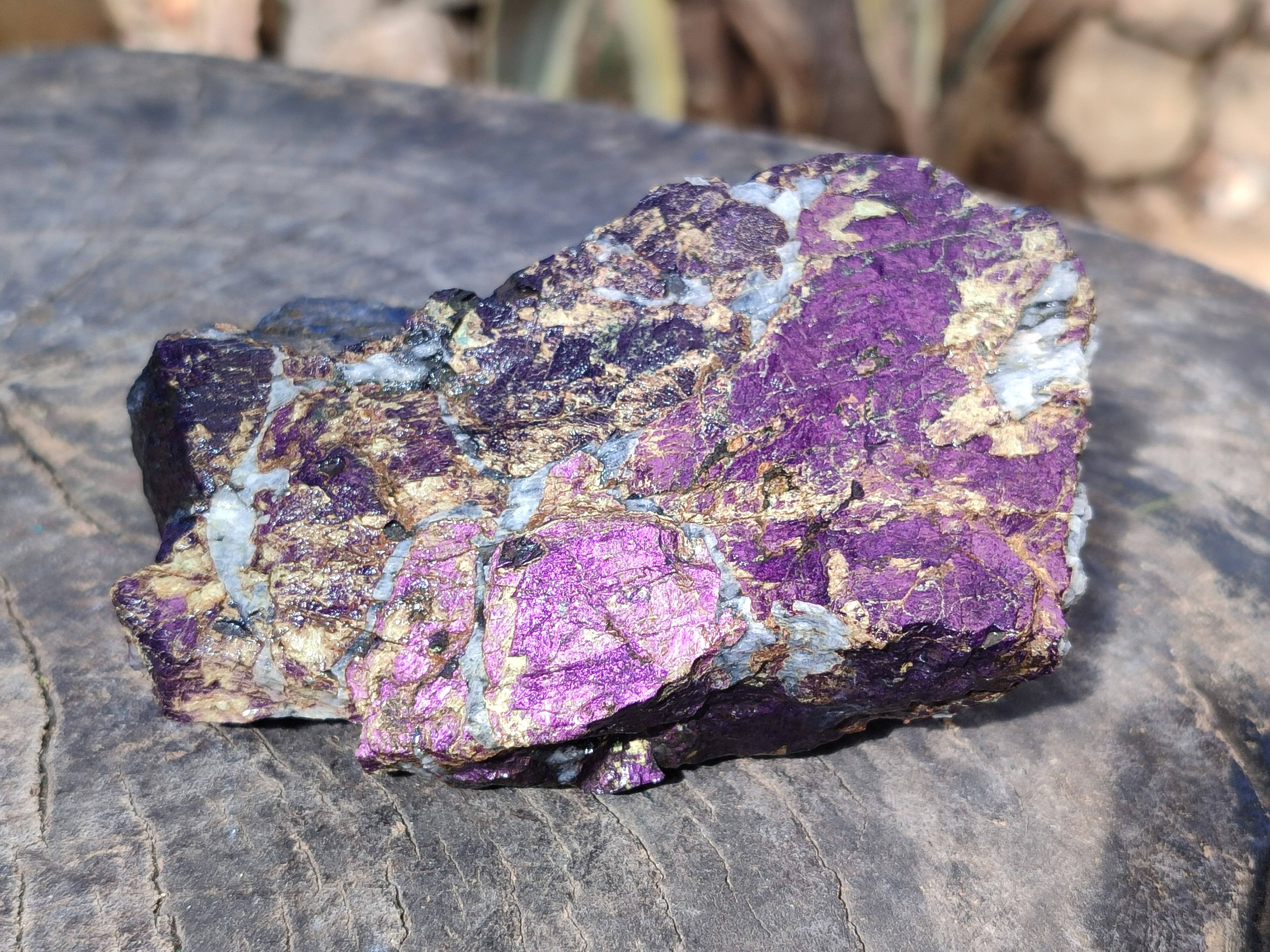 Natural Metallic Purpurite Cobbed Specimens x 3 From Erongo, Namibia - Toprock Gemstones and Minerals 