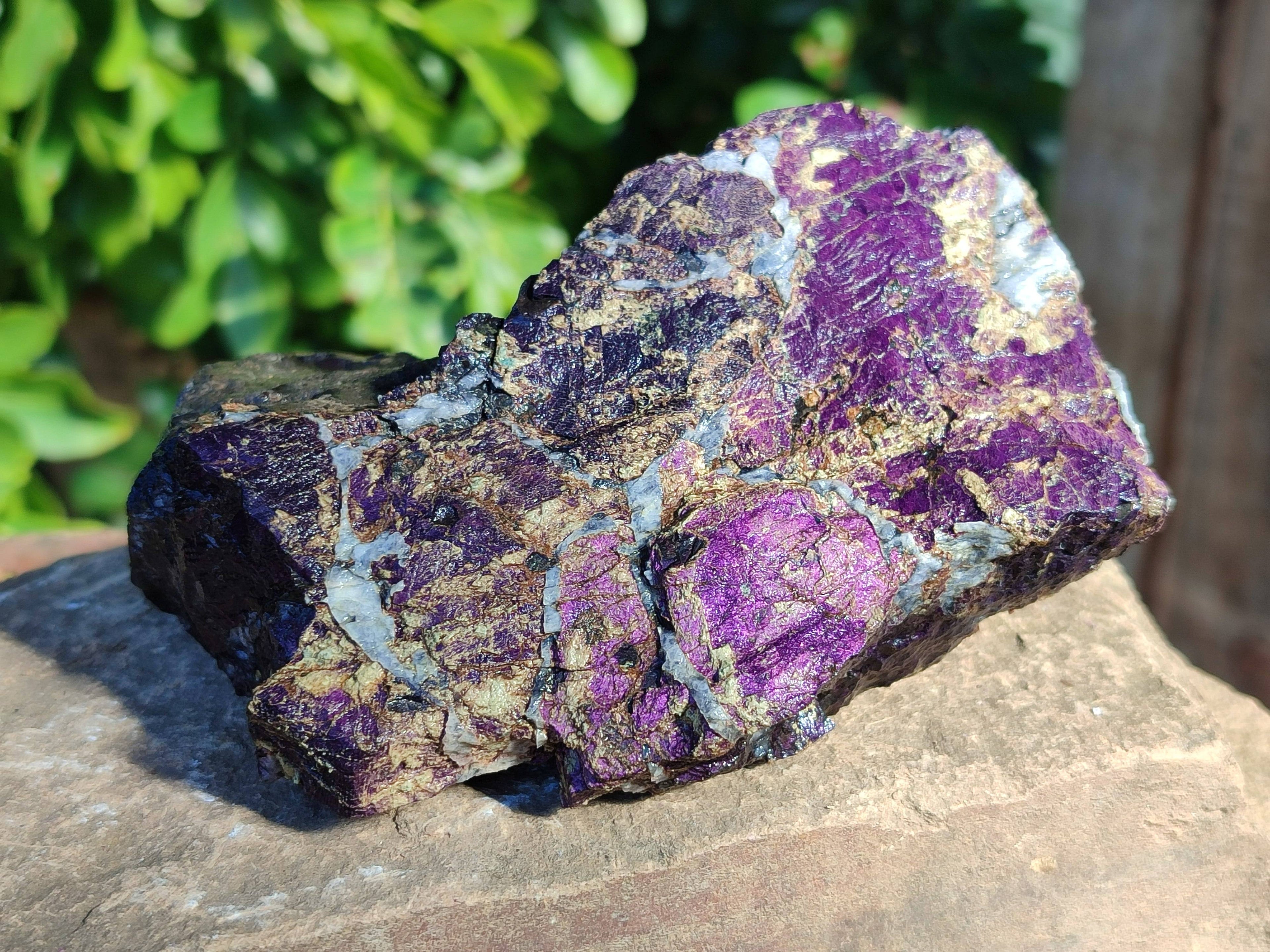 Natural Metallic Purpurite Cobbed Specimens x 3 From Erongo, Namibia - Toprock Gemstones and Minerals 