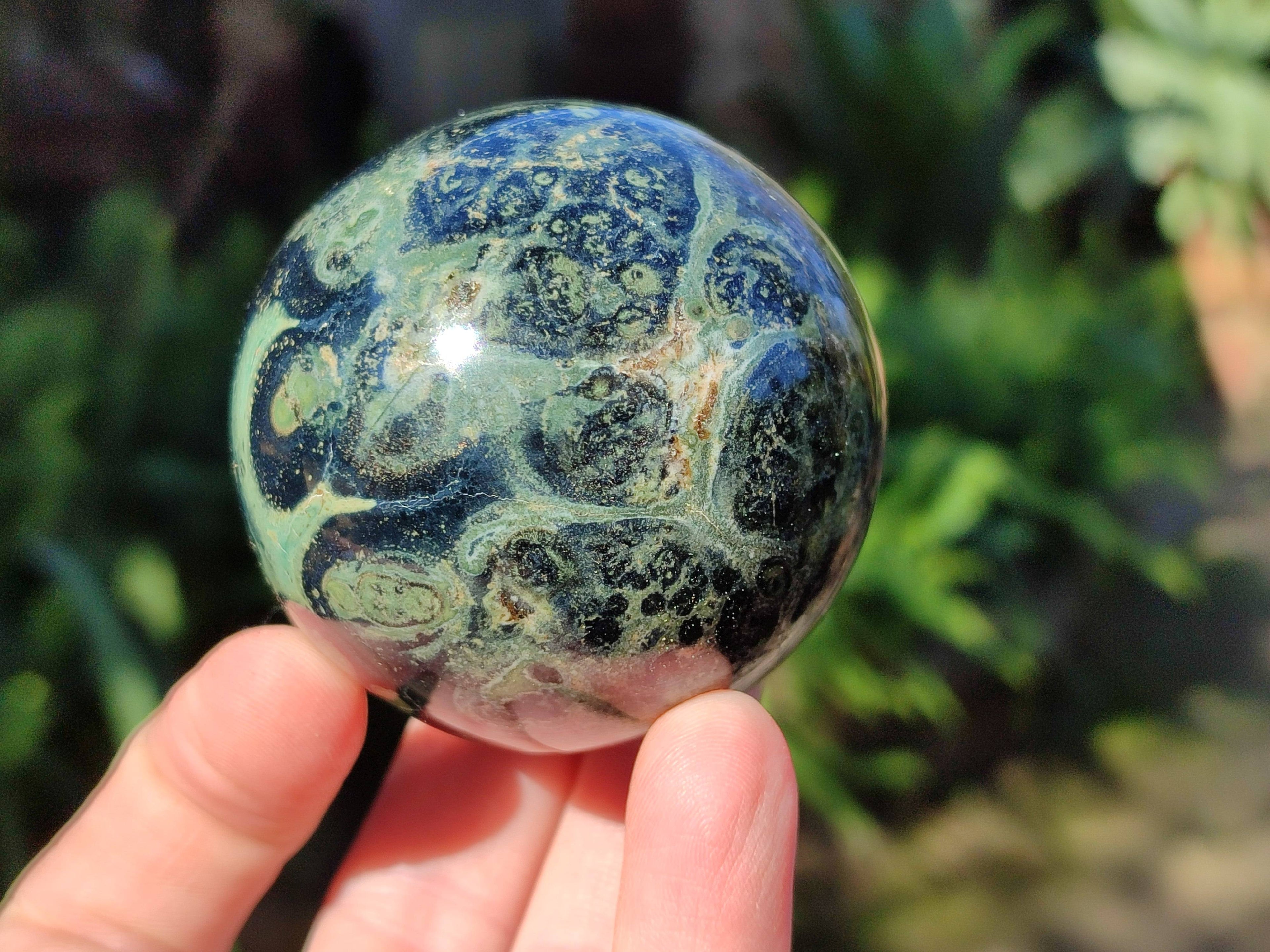 Polished Fossilized Stromatolite Jasper Spheres x 4 From Katsepy, Madagascar - Toprock Gemstones and Minerals 
