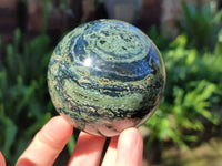 Polished Fossilized Stromatolite Jasper Spheres x 4 From Katsepy, Madagascar