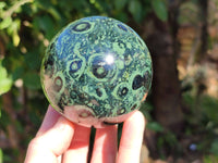 Polished Fossilized Stromatolite Jasper Spheres x 4 From Katsepy, Madagascar
