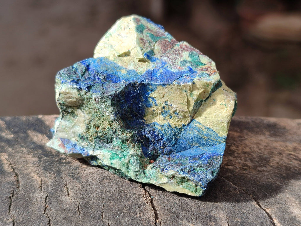 Natural Shattuckite with Azurite, Chrysocolla and Malachite Cobbed Pieces x 20 From Namibia - Toprock Gemstones and Minerals 