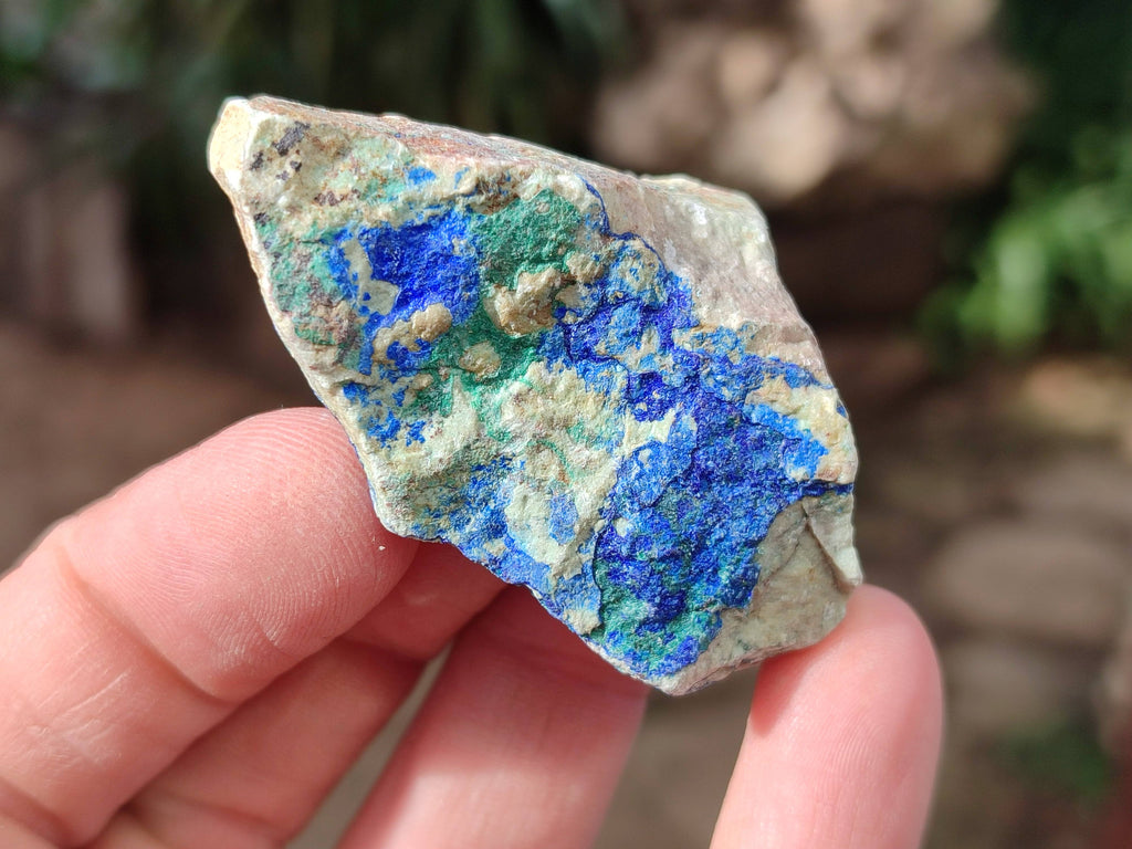 Natural Shattuckite with Azurite, Chrysocolla and Malachite Cobbed Pieces x 20 From Namibia - Toprock Gemstones and Minerals 