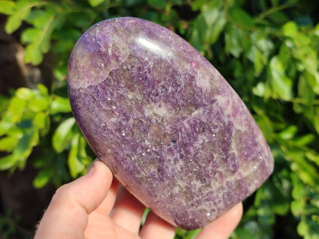 Polished Purple Lepidolite Standing Free Forms x 2 From Zimbabwe - Toprock Gemstones and Minerals 