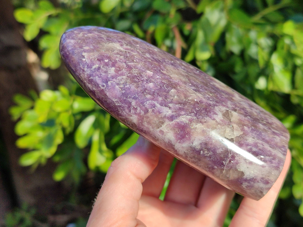 Polished Purple Lepidolite Standing Free Forms x 2 From Zimbabwe - Toprock Gemstones and Minerals 