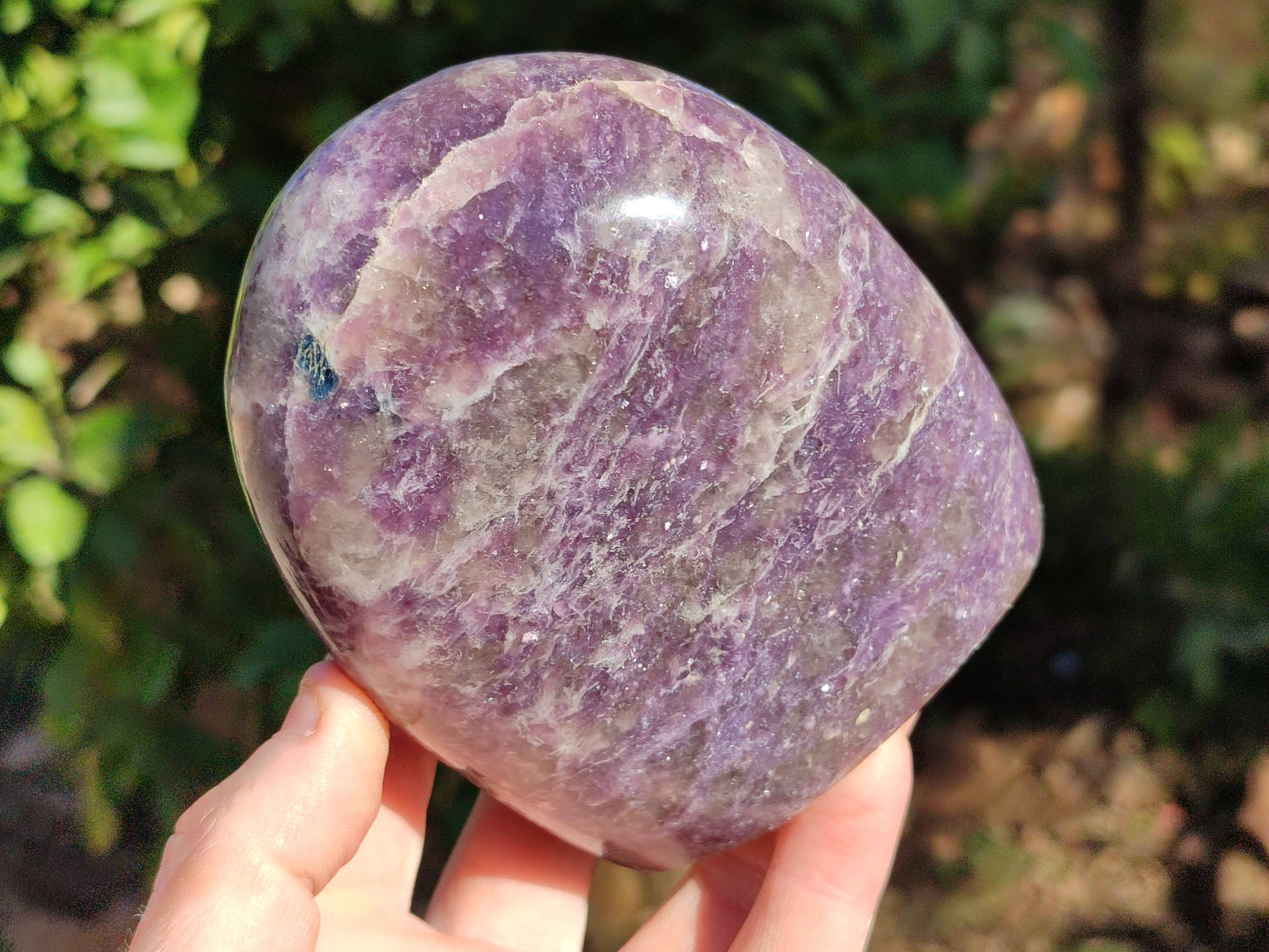 Polished Purple Lepidolite Standing Free Forms x 2 From Zimbabwe - Toprock Gemstones and Minerals 