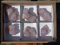 Natural Amethyst Spirit Quartz Clusters x 6 From South Africa