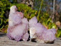 Natural Amethyst Spirit Quartz Clusters x 6 From South Africa