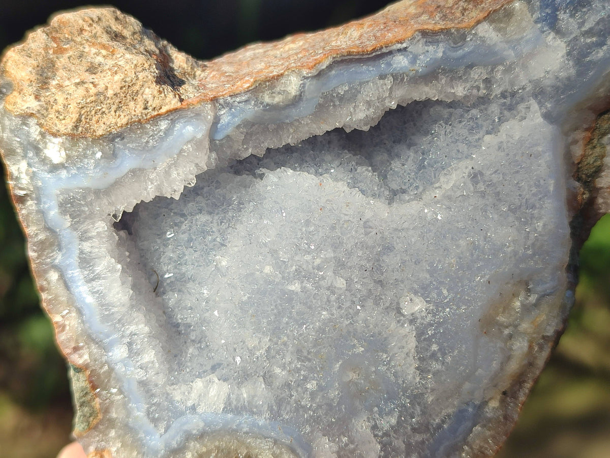 Natural Blue Lace Agate Geode Specimens x 5 From Nsanje, Malawi - Toprock Gemstones and Minerals 