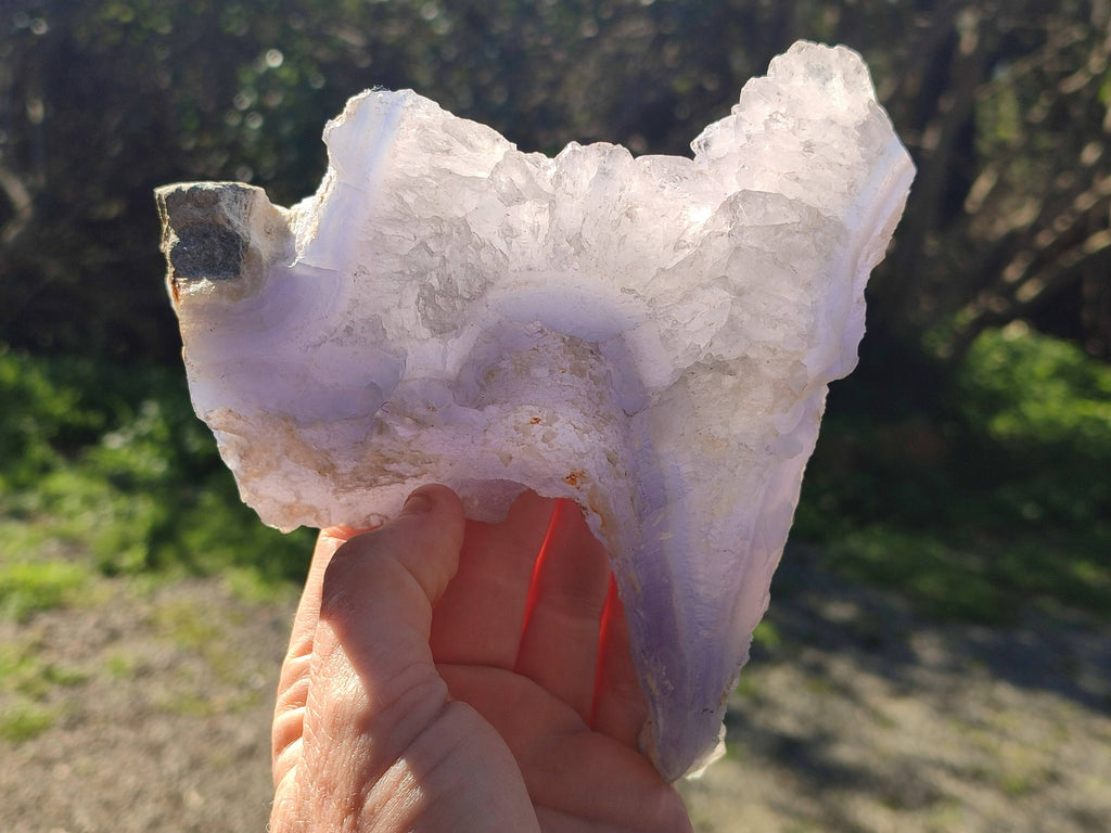 Natural Blue Lace Agate Geode Specimens x 5 From Nsanje, Malawi - Toprock Gemstones and Minerals 