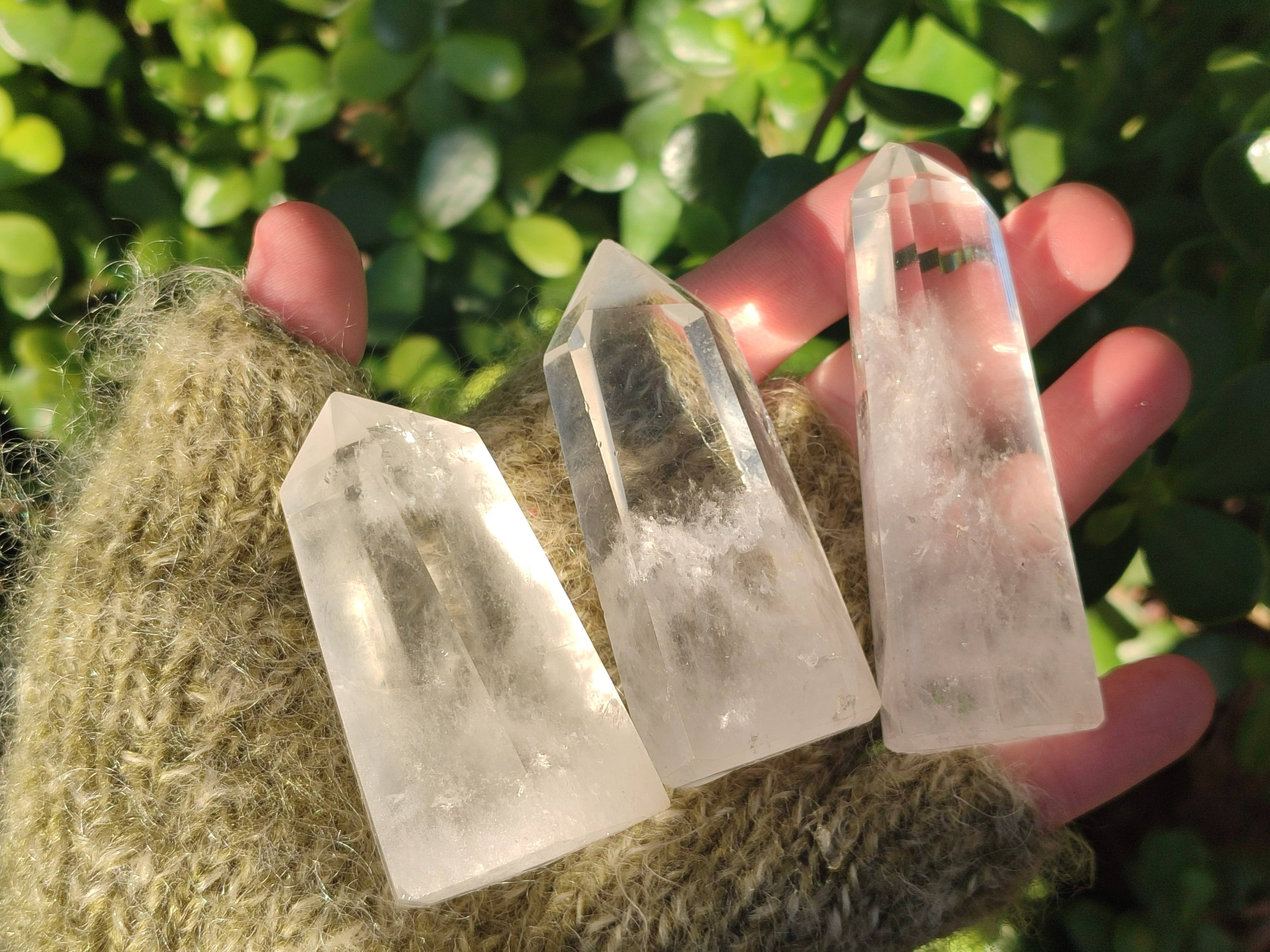 Polished Clear Quartz Crystals x 13 From Madagascar - Toprock Gemstones and Minerals 