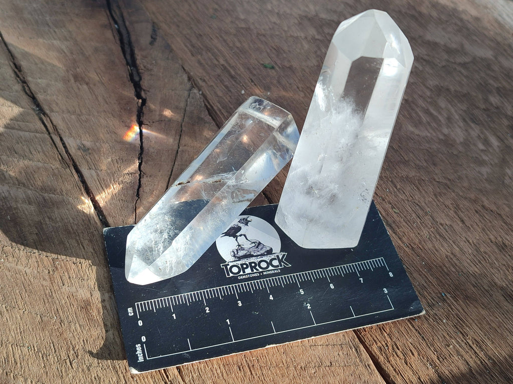 Polished Clear Quartz Crystals x 13 From Madagascar - Toprock Gemstones and Minerals 