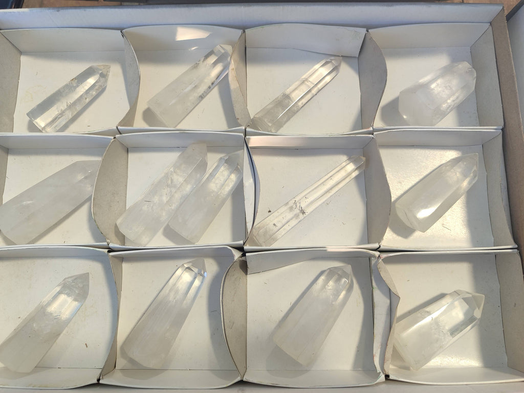 Polished Clear Quartz Crystals x 13 From Madagascar - Toprock Gemstones and Minerals 