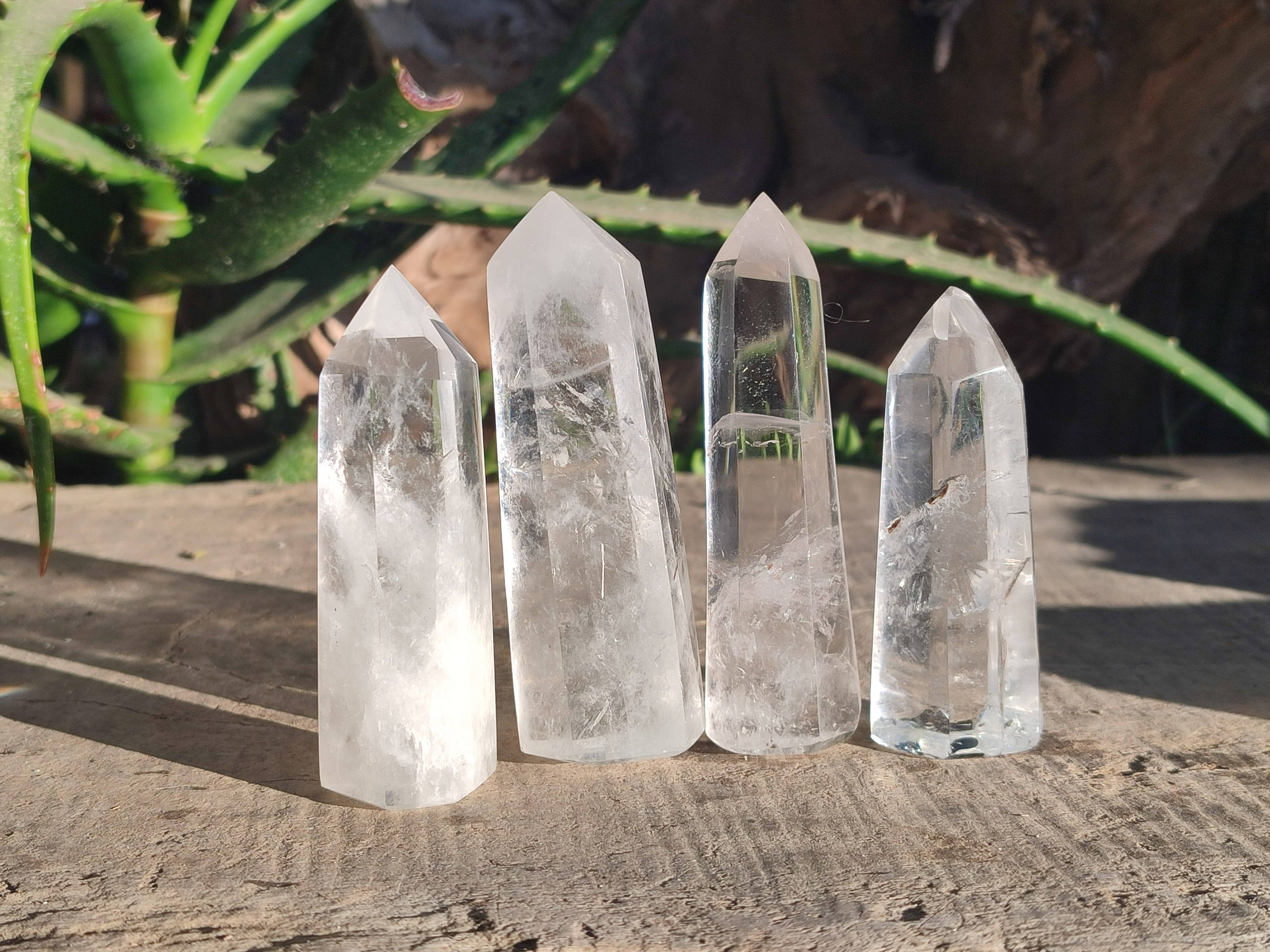 Polished Clear Quartz Crystals x 13 From Madagascar - Toprock Gemstones and Minerals 