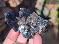 Natural Schorl Black Tourmaline, Smokey Quartz with some Hyalite Opal x 6 From Erongo, Namibia