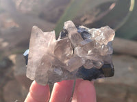 Natural Schorl Black Tourmaline, Smokey Quartz with some Hyalite Opal x 6 From Erongo, Namibia