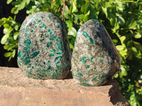 Polished Emerald Mica In Matrix 'Mutokolite' Standing Free Forms x  From Mutoko, Zimbabwe - Toprock Gemstones and Minerals 