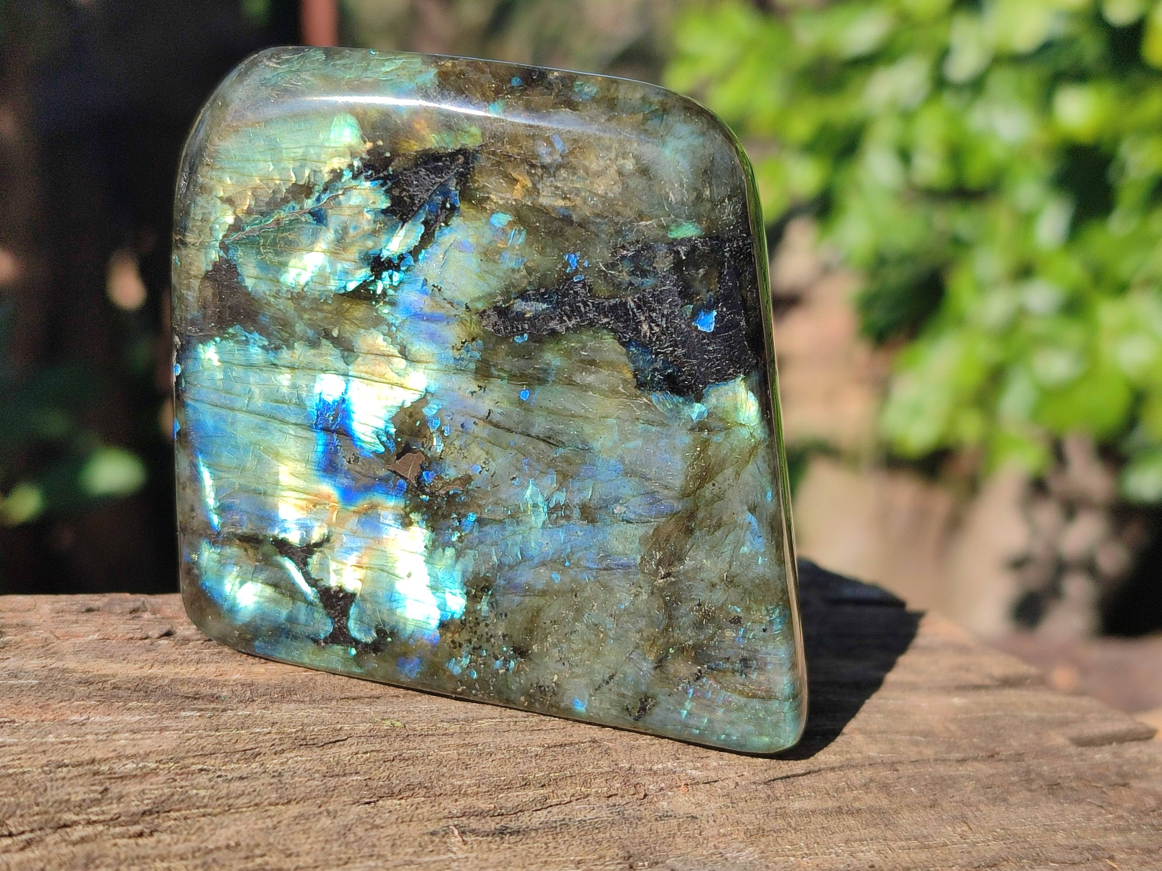 Polished Labradorite Standing Free Forms x 6 From Tulear, Madagascar - Toprock Gemstones and Minerals 