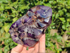 Polished Window Amethyst Crystals x 2 From Madagascar - Toprock Gemstones and Minerals 
