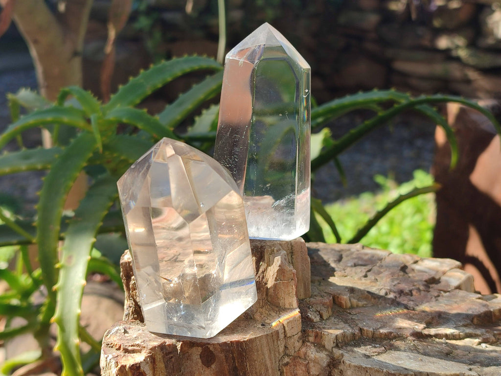 Polished Quartz Crystals x 6 From Madagascar - Toprock Gemstones and Minerals 